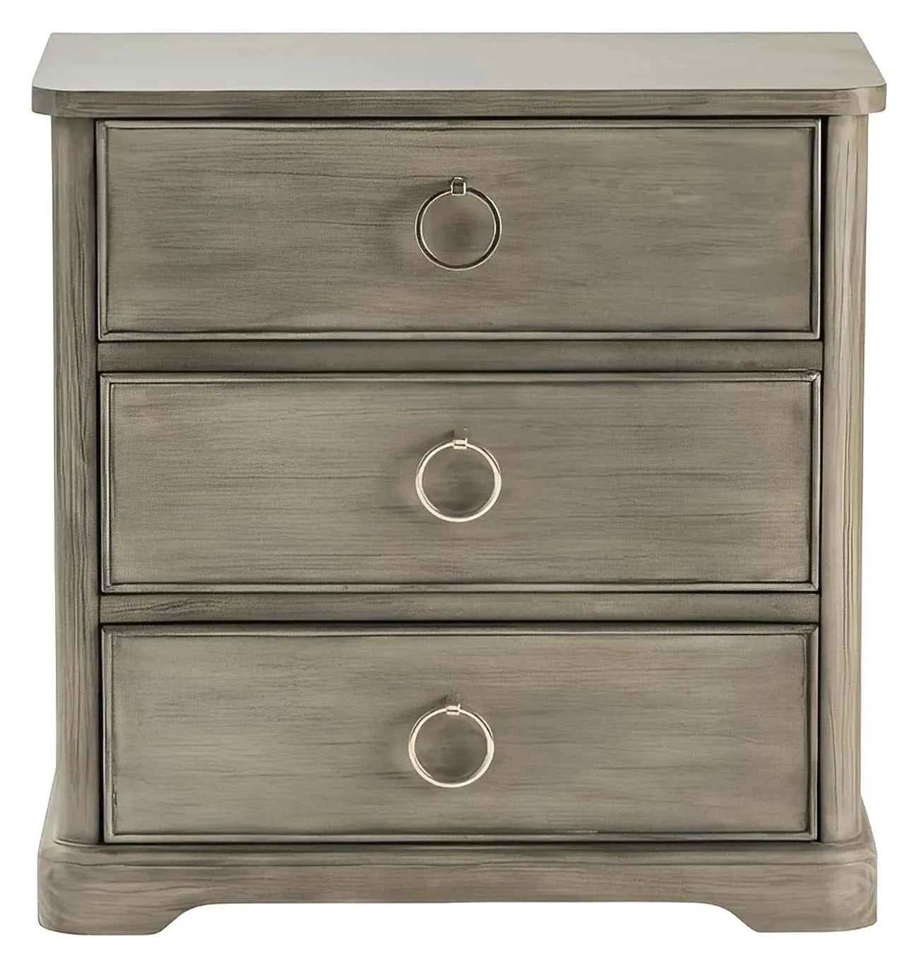 Hanover Painted Grey Nightstands (2-Pack), Wood, Transitional, tapered legs, solid wood craftsmanship