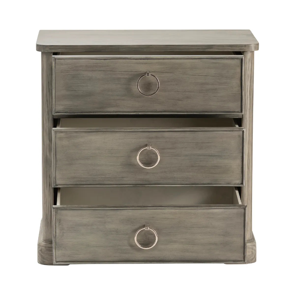 Hanover Painted Grey Nightstands (2-Pack), Wood, Transitional, tapered legs, solid wood craftsmanship