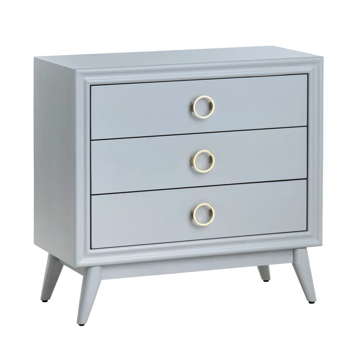 Shelburne Painted Grey Nightstands (2-Pack), Mdf, Wood, Transitional, tapered legs, solid wood craftsmanship