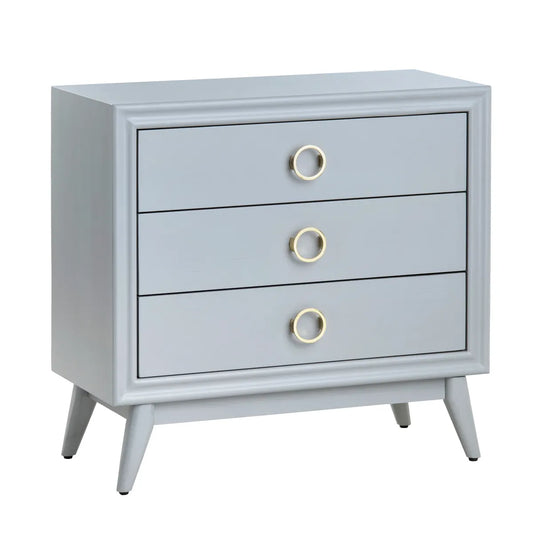 Shelburne Painted Grey Nightstands (2-Pack), Mdf, Wood, Transitional, tapered legs, solid wood craftsmanship