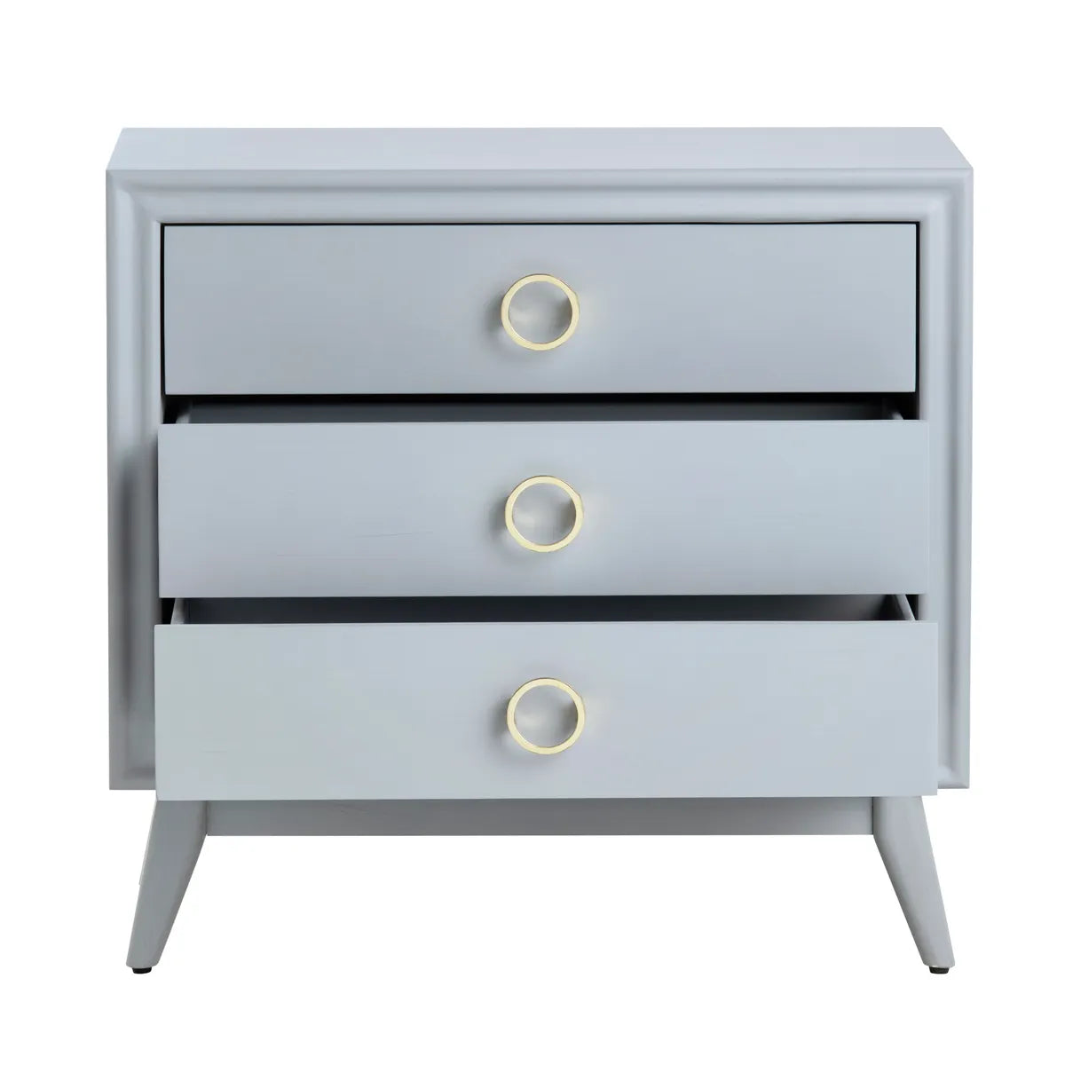 Shelburne Painted Grey Nightstands (2-Pack), Mdf, Wood, Transitional, tapered legs, solid wood craftsmanship