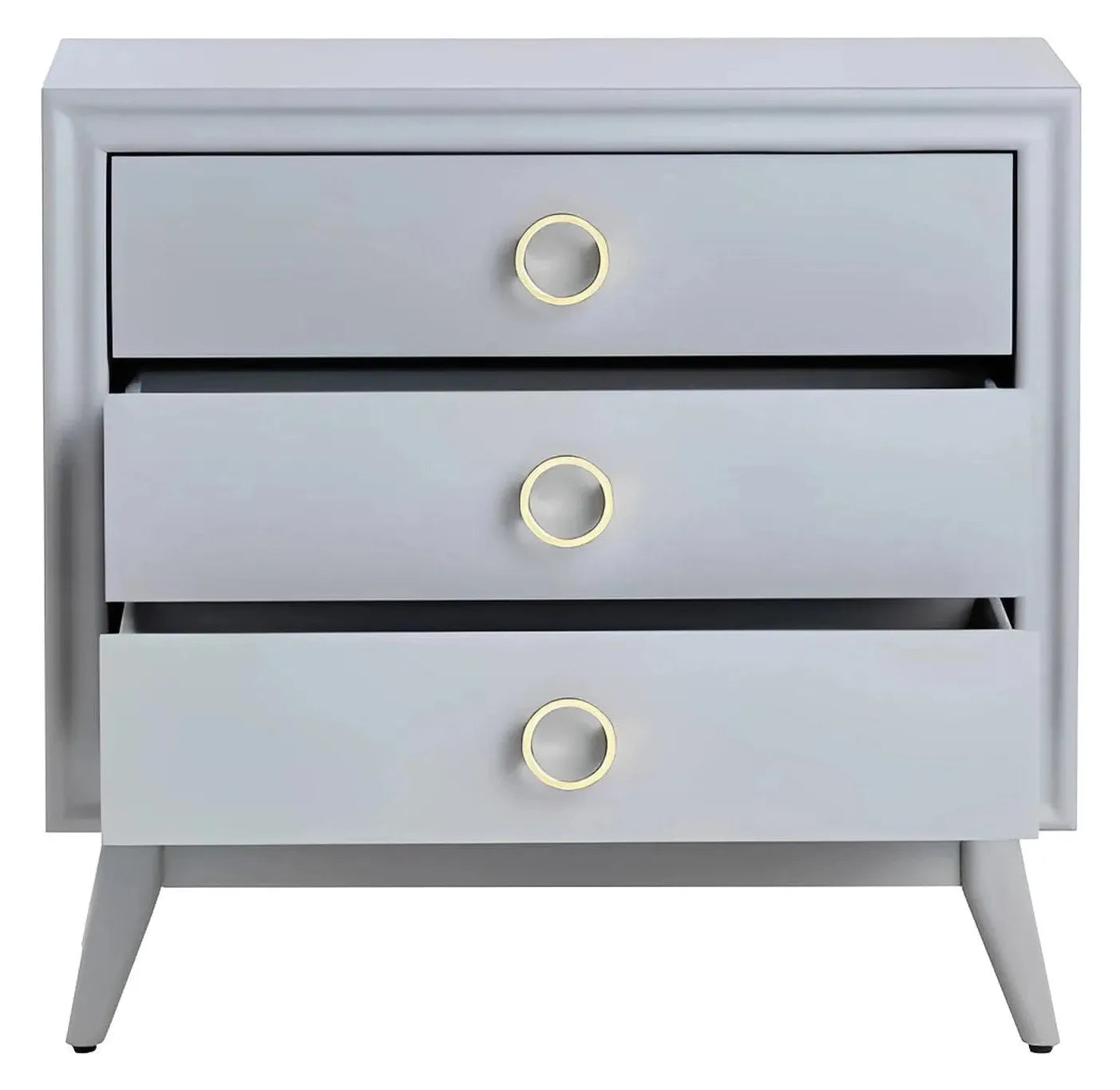 Shelburne Painted Grey Nightstands (2-Pack), Mdf, Wood, Transitional, tapered legs, solid wood craftsmanship