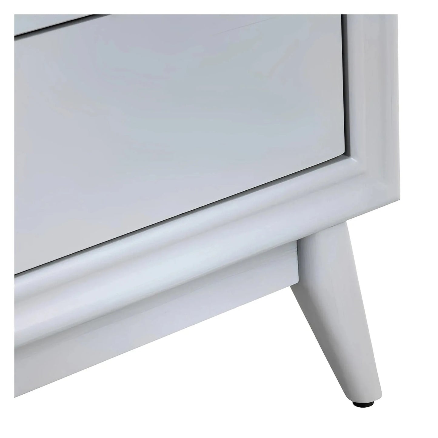 Shelburne Painted Grey Nightstands (2-Pack), Mdf, Wood, Transitional, tapered legs, solid wood craftsmanship