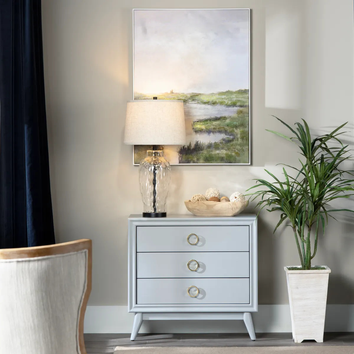 Shelburne Painted Grey Nightstands (2-Pack), Mdf, Wood, Transitional, tapered legs, solid wood craftsmanship