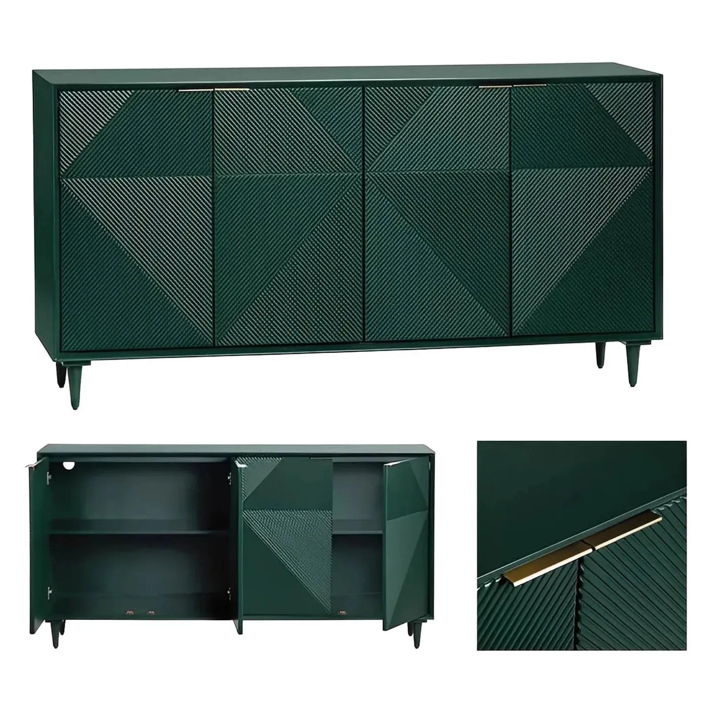 Vanderly Four Door Sideboard - Green - Transitional