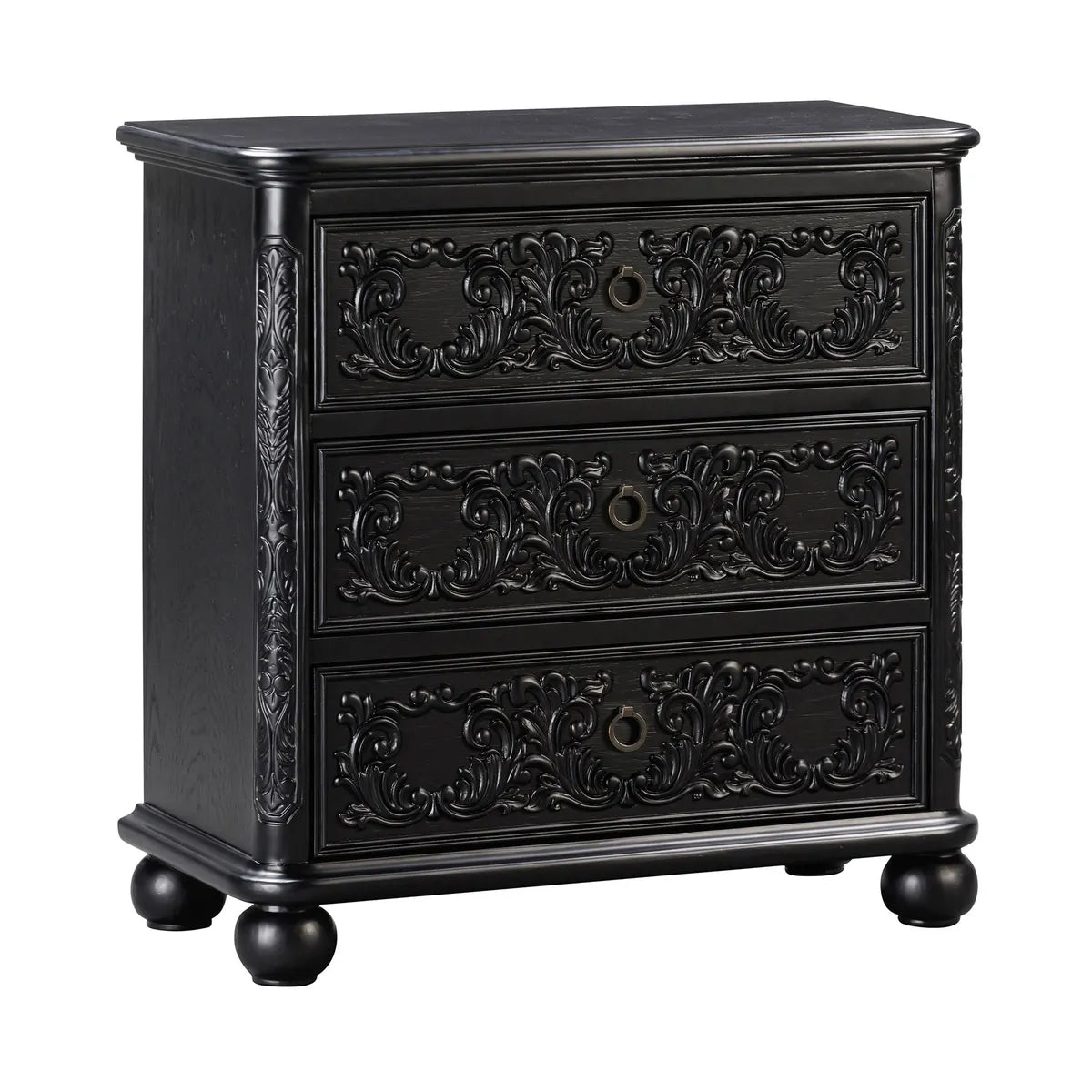Concord Nightstands (2-Pack) Traditional, antique-style handles, carved details