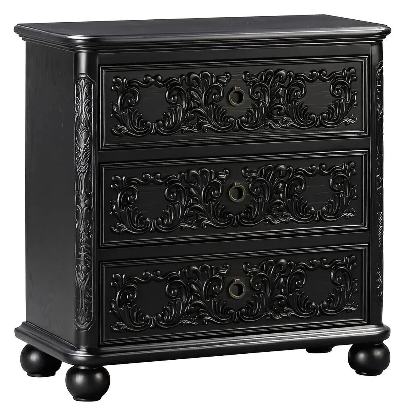 Concord Nightstands (2-Pack) Traditional, antique-style handles, carved details