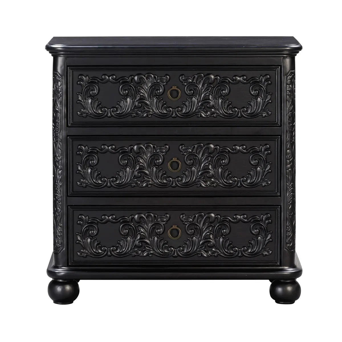 Concord Nightstands (2-Pack) Traditional, antique-style handles, carved details