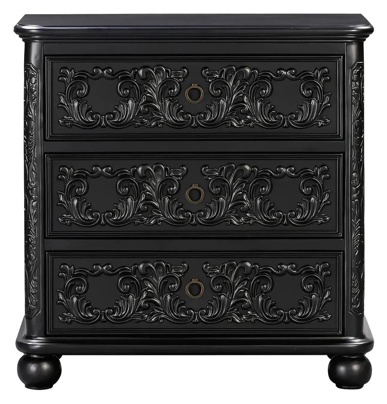 Concord Nightstands (2-Pack) Traditional, antique-style handles, carved details