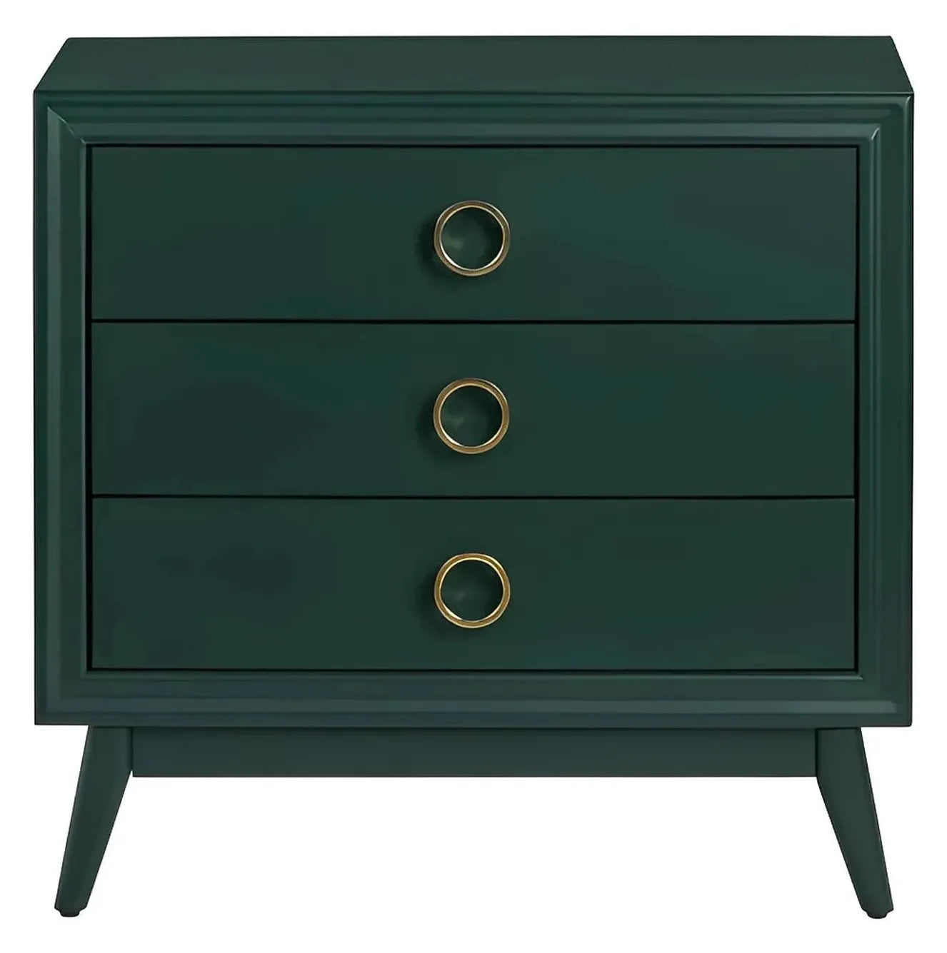 Tarrytown Green Nightstands (2-Pack) Traditional, Transitional, antique-style handles, carved details
