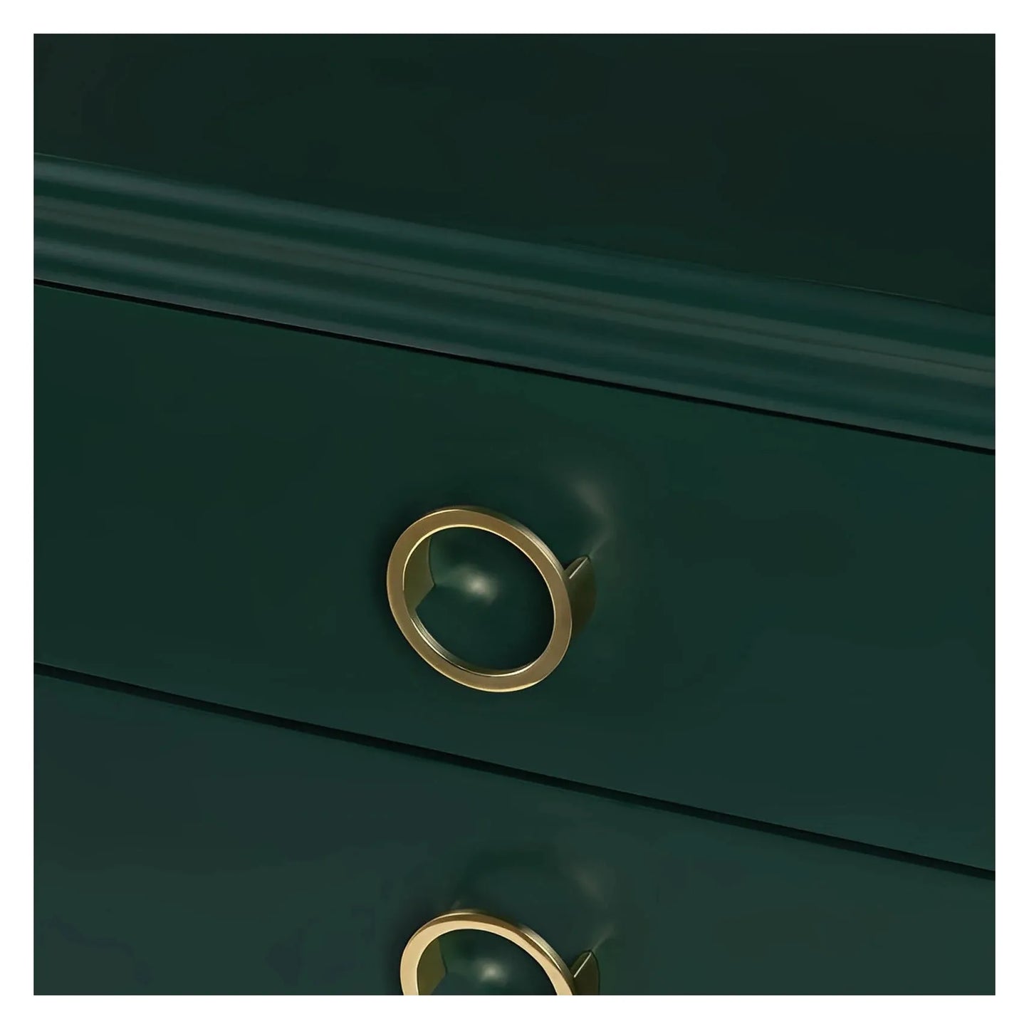 Tarrytown Green Nightstands (2-Pack) Traditional, Transitional, antique-style handles, carved details