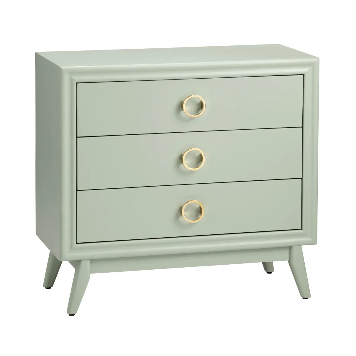 Rye Green Nightstands (2-Pack) Traditional, Transitional, antique-style handles, carved details