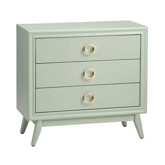 Rye Green Nightstands (2-Pack) Traditional, Transitional, antique-style handles, carved details