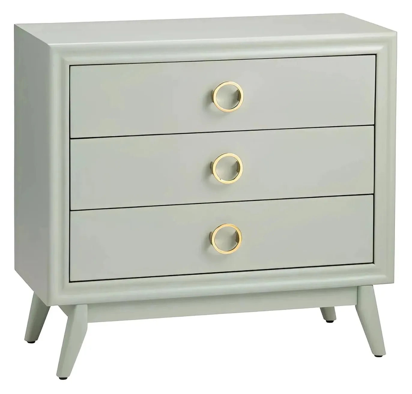 Rye Green Nightstands (2-Pack) Traditional, Transitional, antique-style handles, carved details