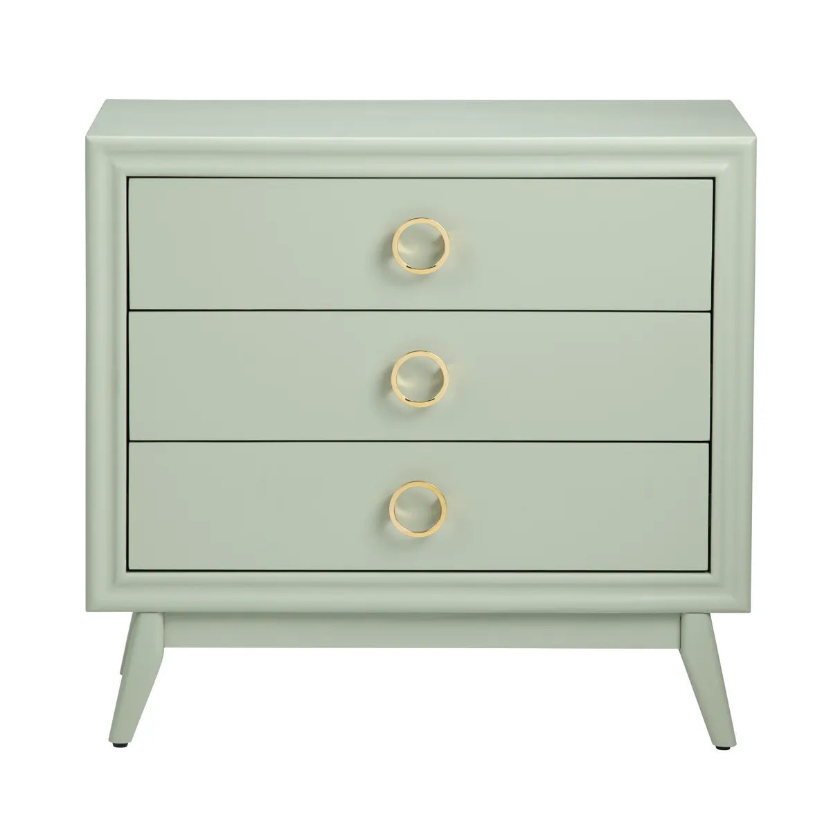 Rye Green Nightstands (2-Pack) Traditional, Transitional, antique-style handles, carved details