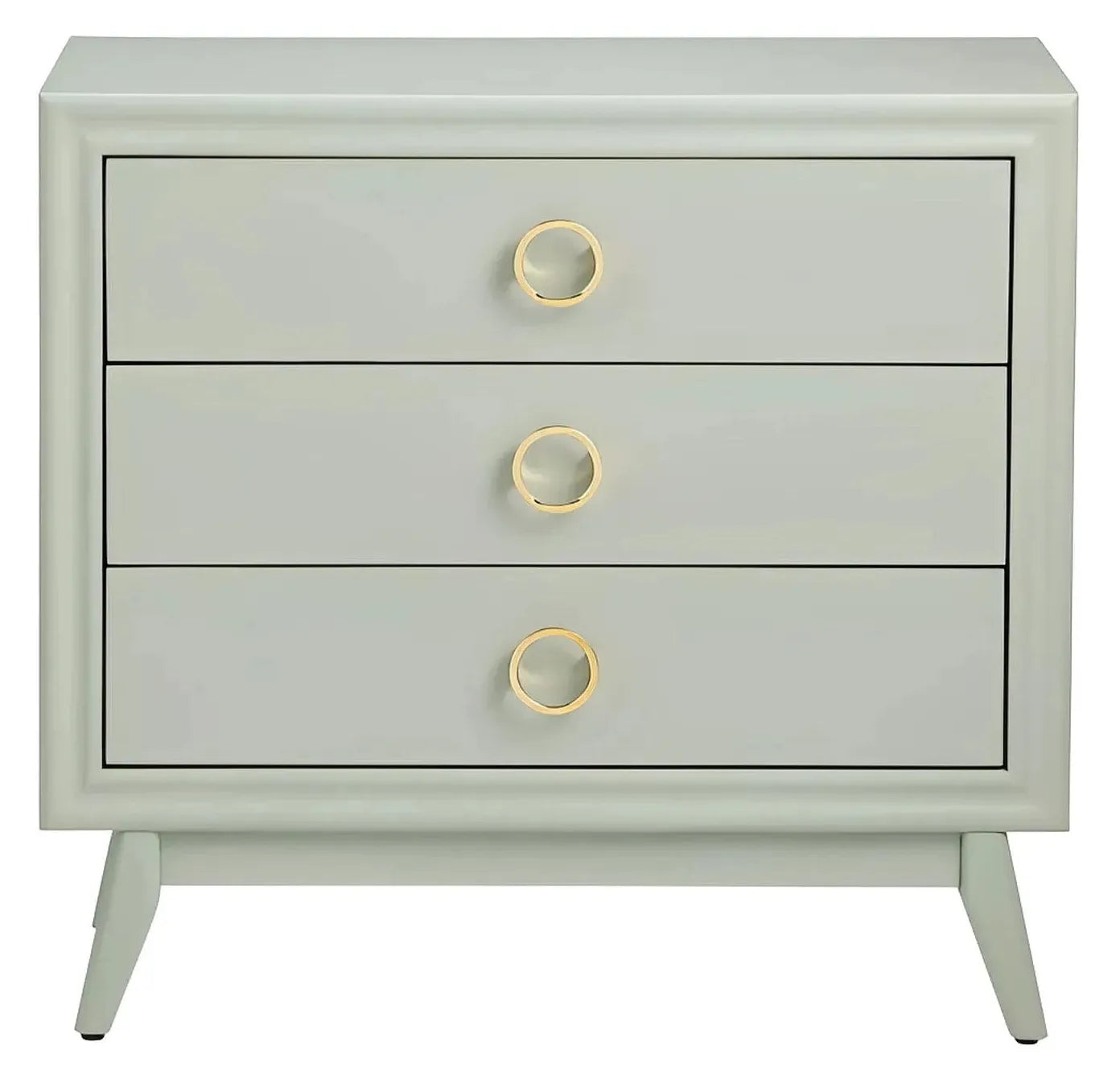 Rye Green Nightstands (2-Pack) Traditional, Transitional, antique-style handles, carved details