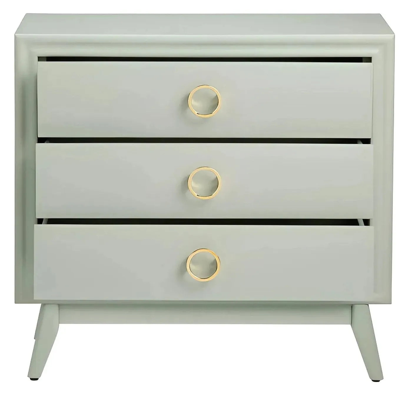 Rye Green Nightstands (2-Pack) Traditional, Transitional, antique-style handles, carved details