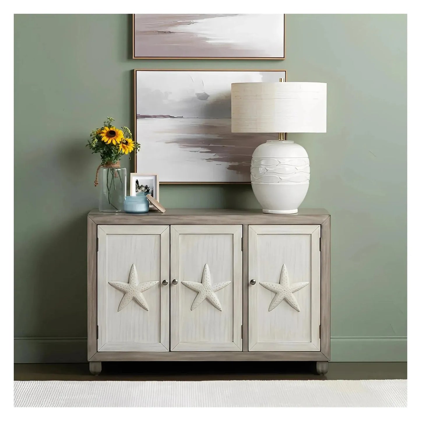 Bayshore Three-door Sideboard, Buffet, or Credenza | 48 x 16 x 32.25 (in)