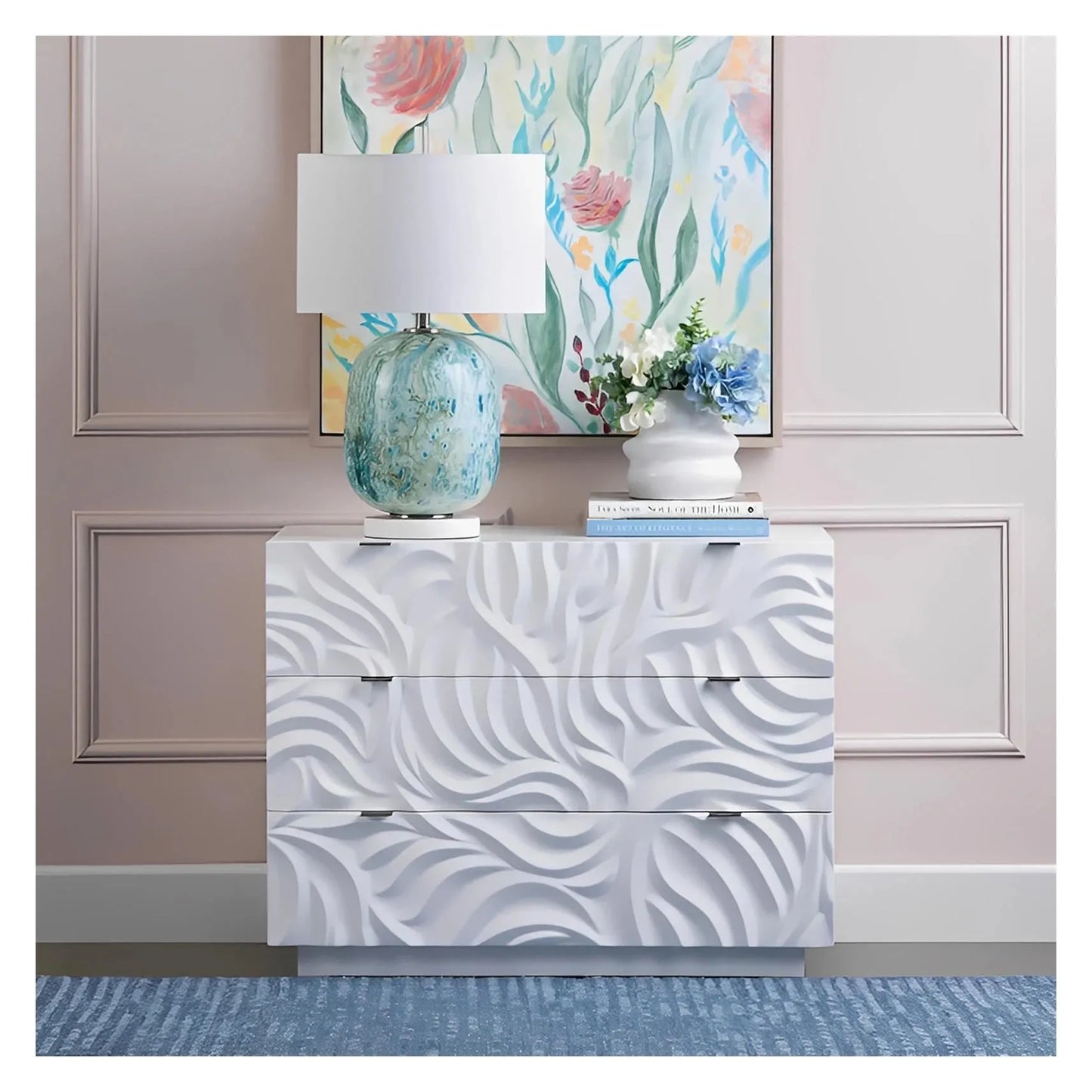 Saranac White Nightstands (2-Pack) Contemporary, durable construction, ample storage space