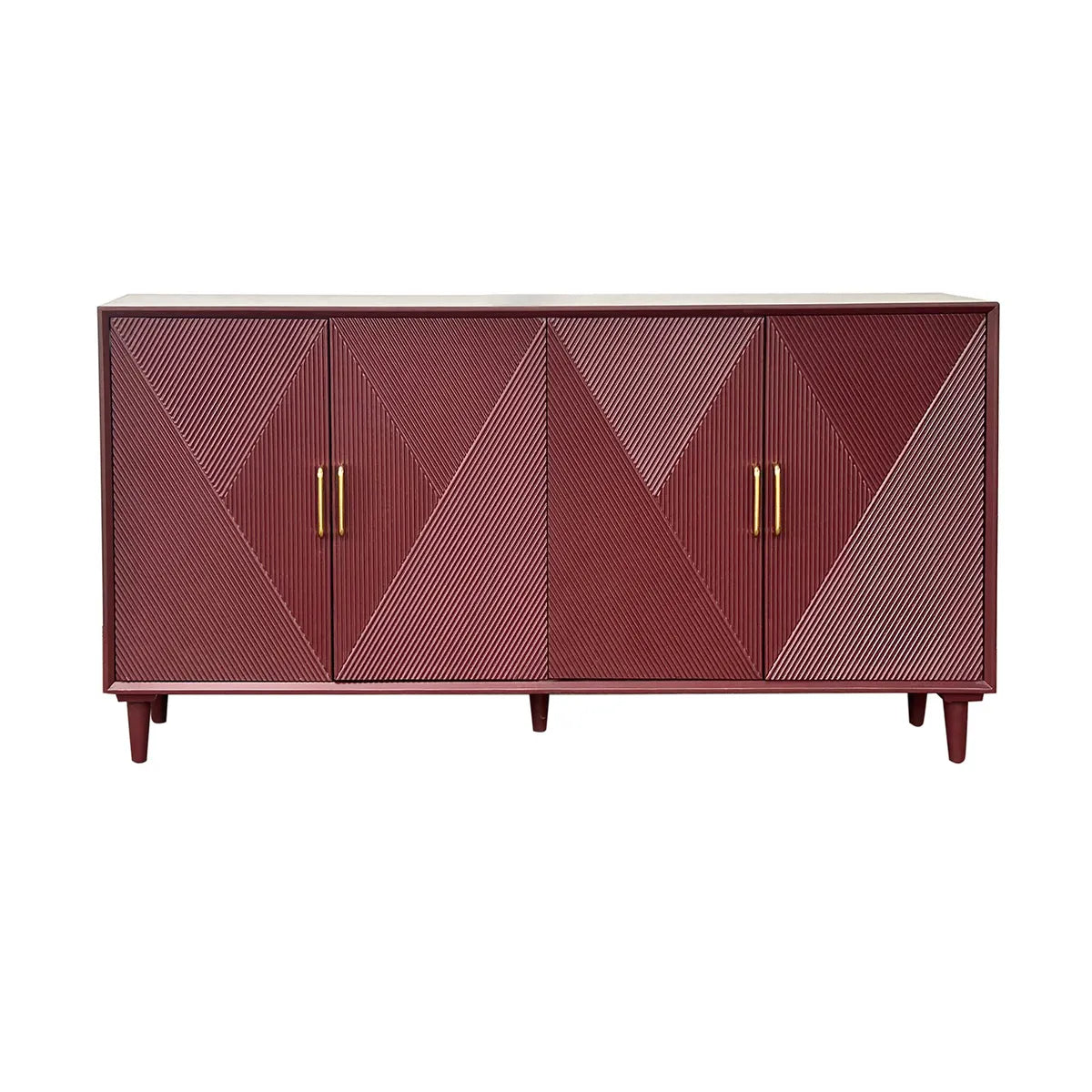 Foxgrove Four-Door Sideboard (Merlot) - Red - Contemporary