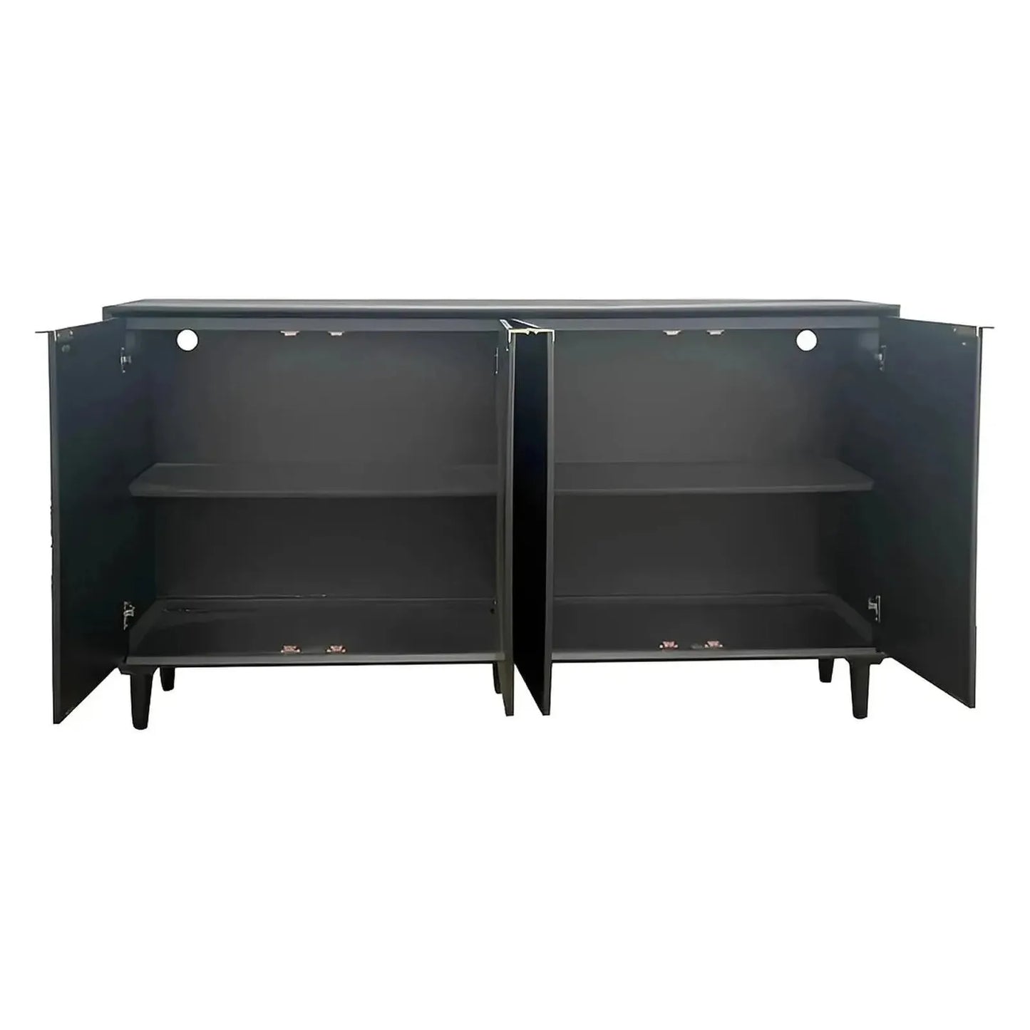 Glenhaven Four-Door Sideboard (Black) - Black - Contemporary