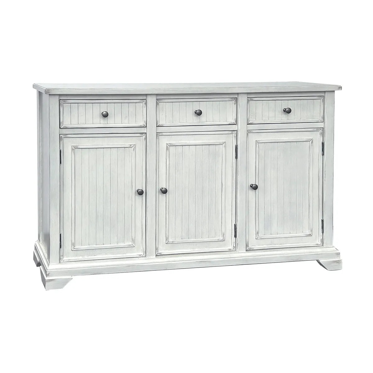 Kingswell Three-Door Sideboard - White - Rustic
