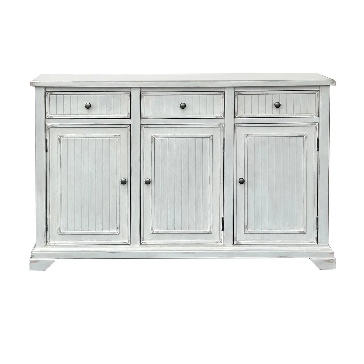 Kingswell Three-Door Sideboard - White - Rustic
