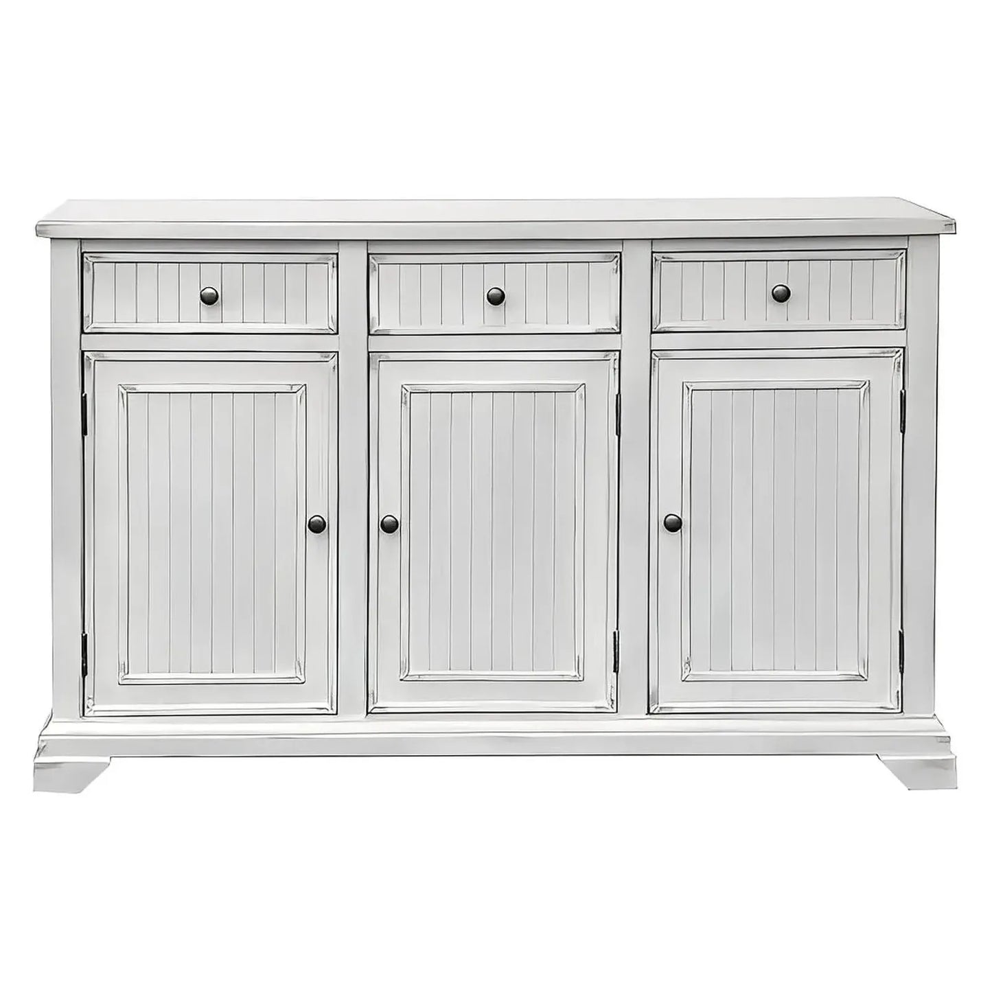 Kingswell Three-Door Sideboard - White - Rustic