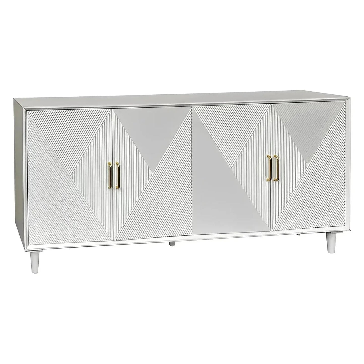 Mapleglen Four-Door Sideboard (White) - White - Contemporary