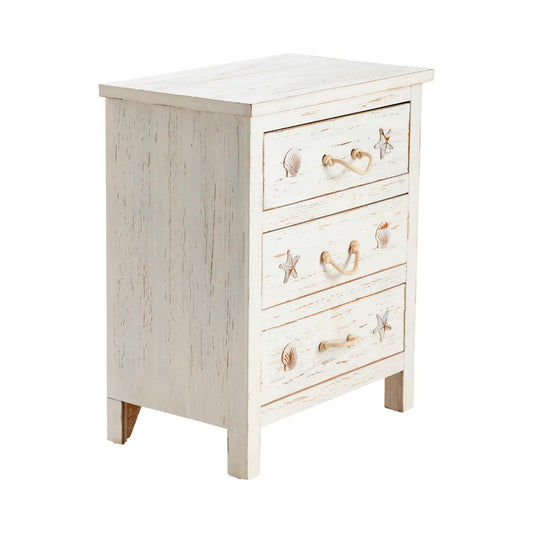 Ogunquit Painted White Nightstands (2-Pack), Rope, Wood, Coastal, solid wood craftsmanship, durable construction