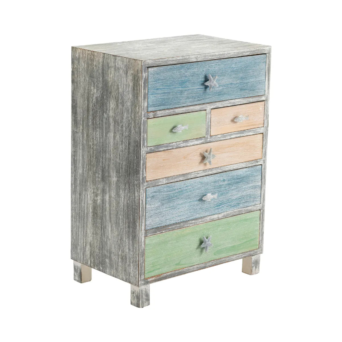 Damariscotta Painted Blue Nightstands (2-Pack), Wood, Coastal, solid wood craftsmanship, durable construction