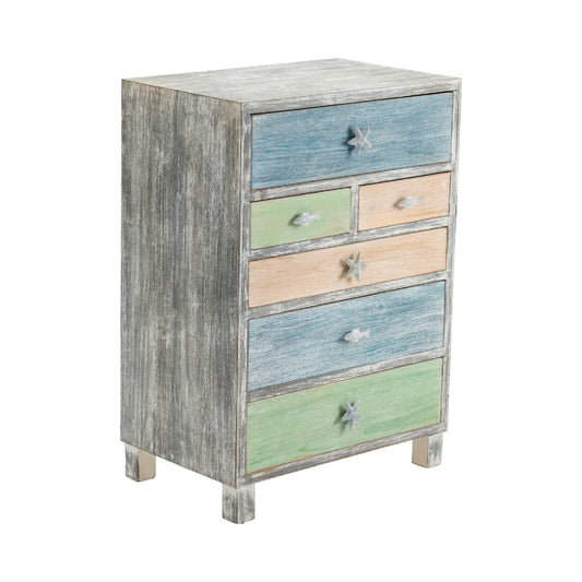 Damariscotta Painted Blue Nightstands (2-Pack), Wood, Coastal, solid wood craftsmanship, durable construction