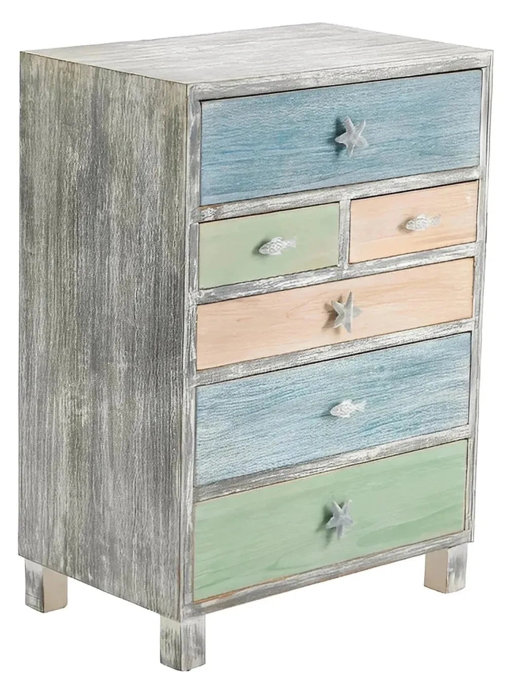 Damariscotta Painted Blue Nightstands (2-Pack), Wood, Coastal, solid wood craftsmanship, durable construction