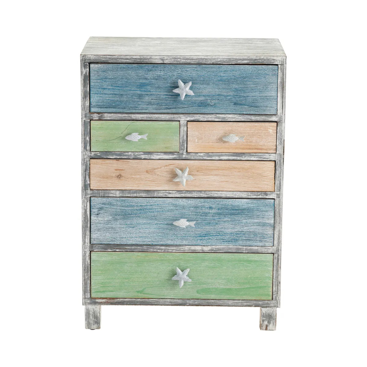Damariscotta Painted Blue Nightstands (2-Pack), Wood, Coastal, solid wood craftsmanship, durable construction