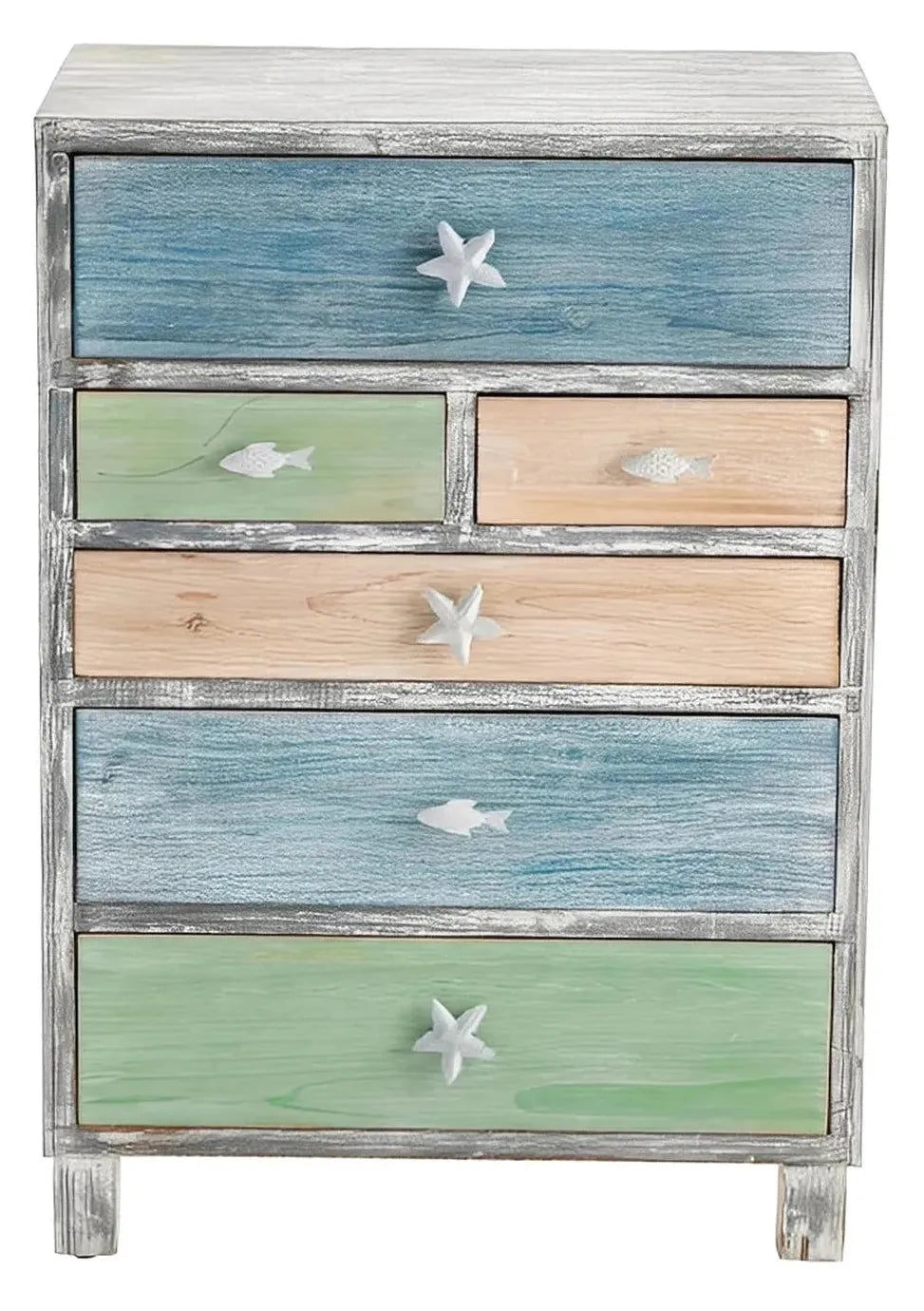 Damariscotta Painted Blue Nightstands (2-Pack), Wood, Coastal, solid wood craftsmanship, durable construction