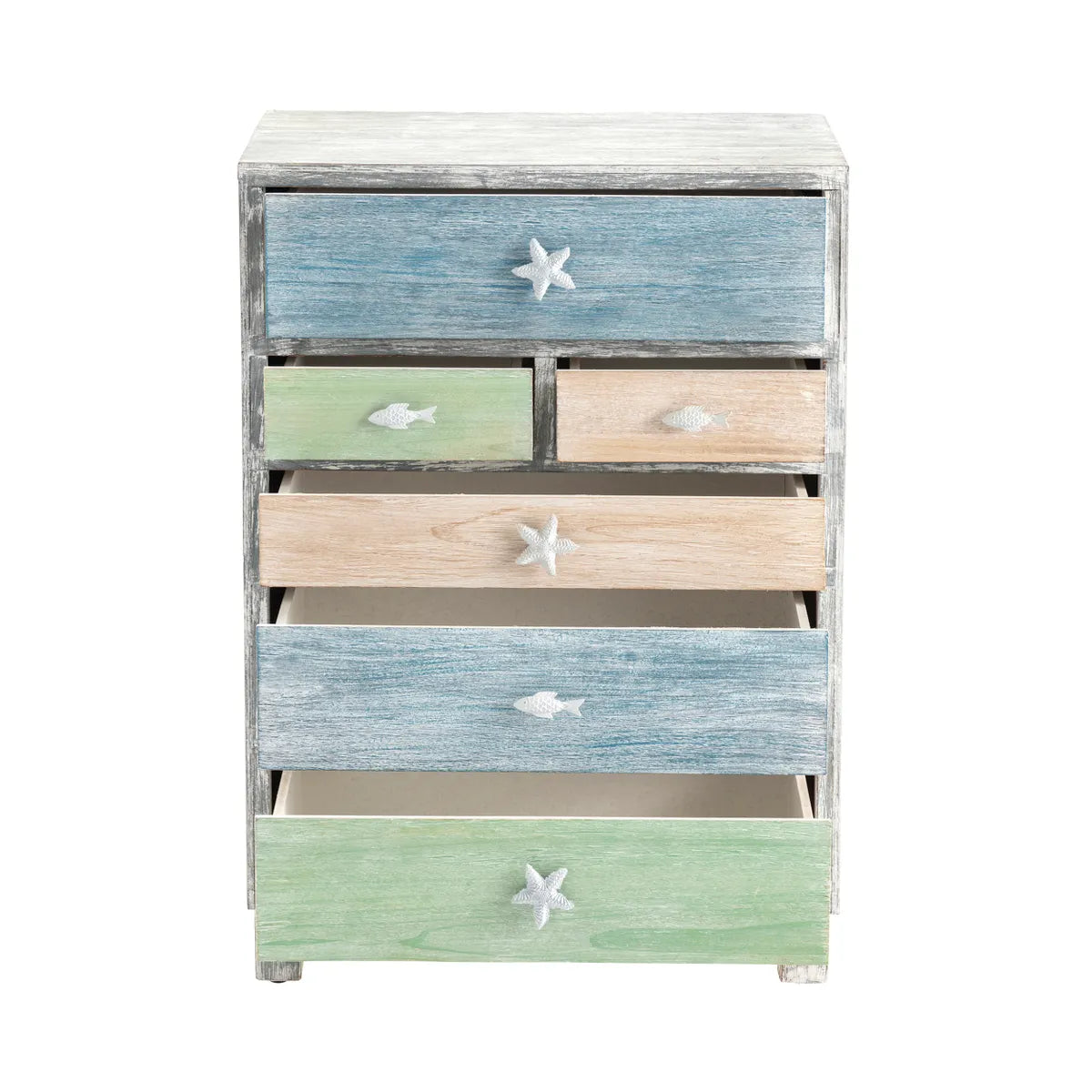 Damariscotta Painted Blue Nightstands (2-Pack), Wood, Coastal, solid wood craftsmanship, durable construction
