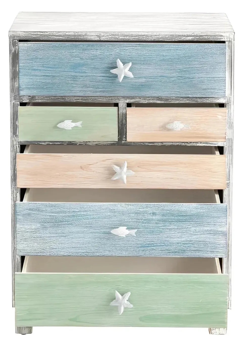 Damariscotta Painted Blue Nightstands (2-Pack), Wood, Coastal, solid wood craftsmanship, durable construction