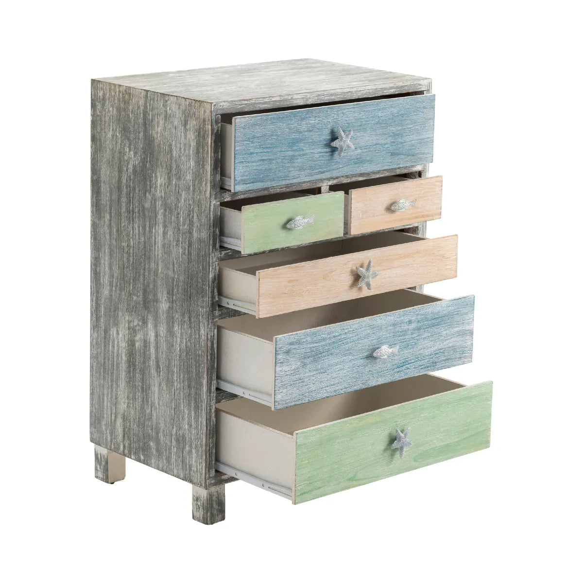 Damariscotta Painted Blue Nightstands (2-Pack), Wood, Coastal, solid wood craftsmanship, durable construction