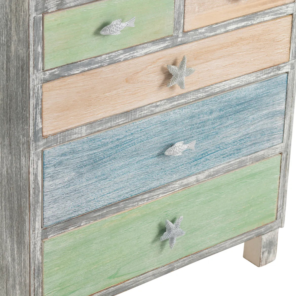 Damariscotta Painted Blue Nightstands (2-Pack), Wood, Coastal, solid wood craftsmanship, durable construction