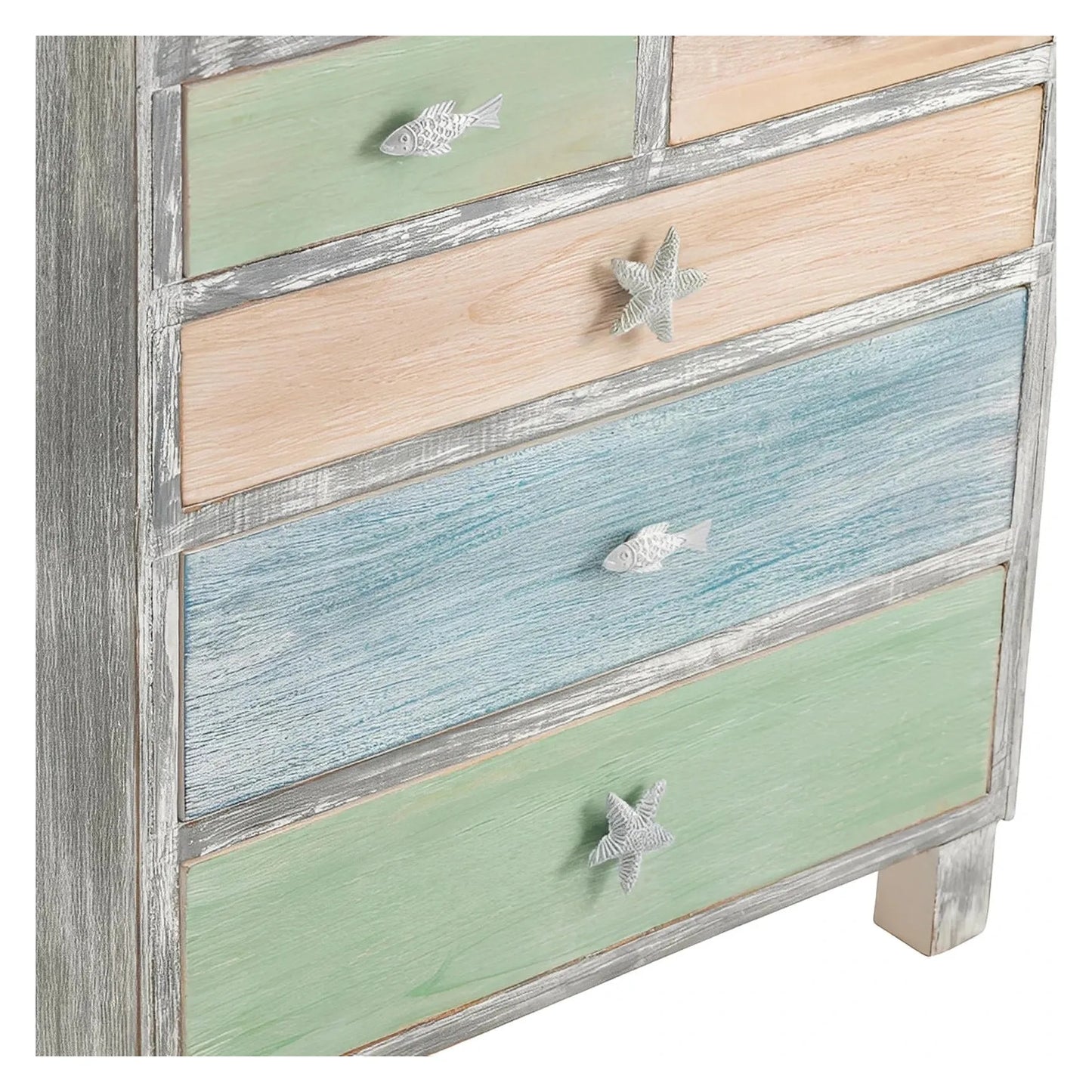 Damariscotta Painted Blue Nightstands (2-Pack), Wood, Coastal, solid wood craftsmanship, durable construction