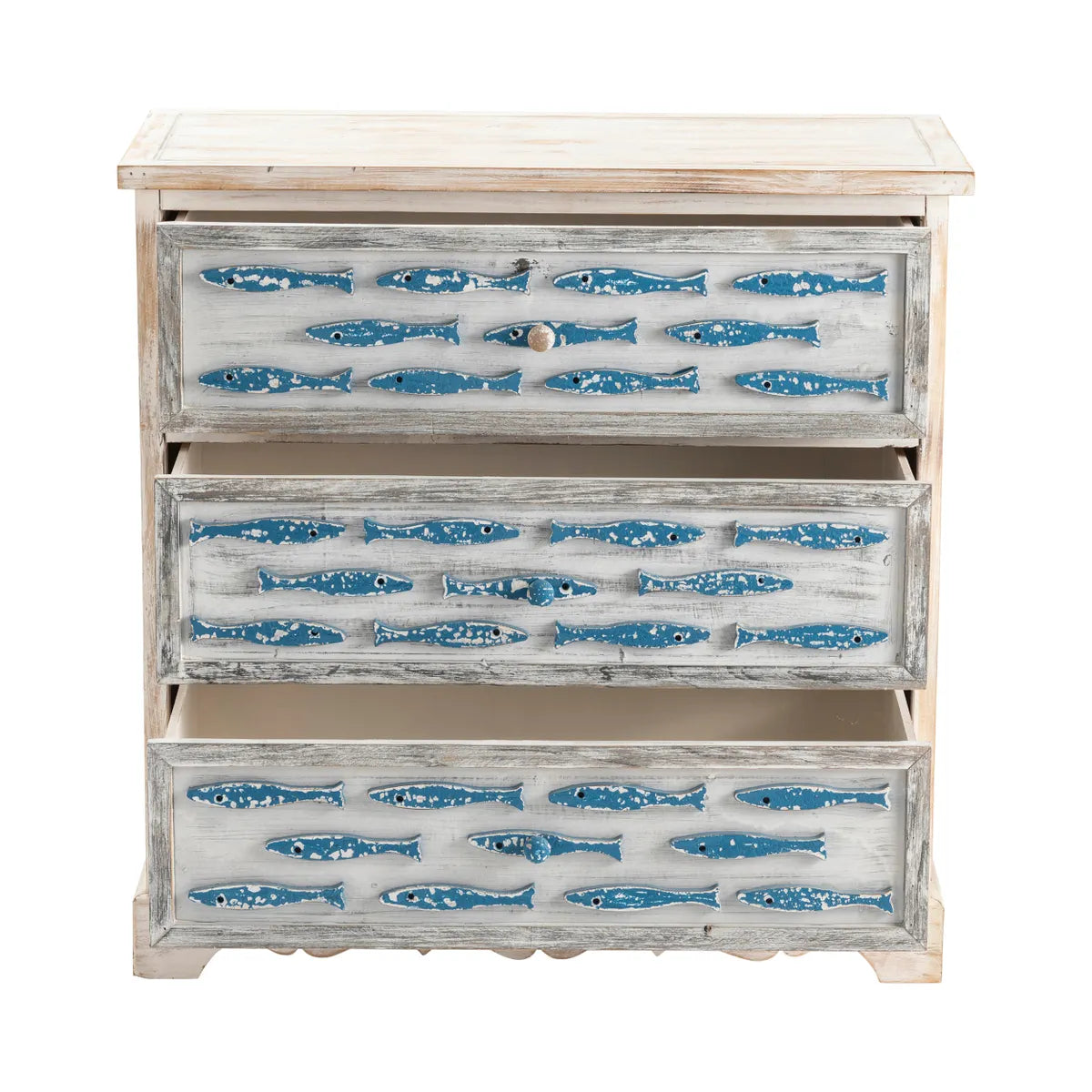 Wintuk Painted White Nightstands (2-Pack), Wood, Coastal, solid wood craftsmanship, durable construction