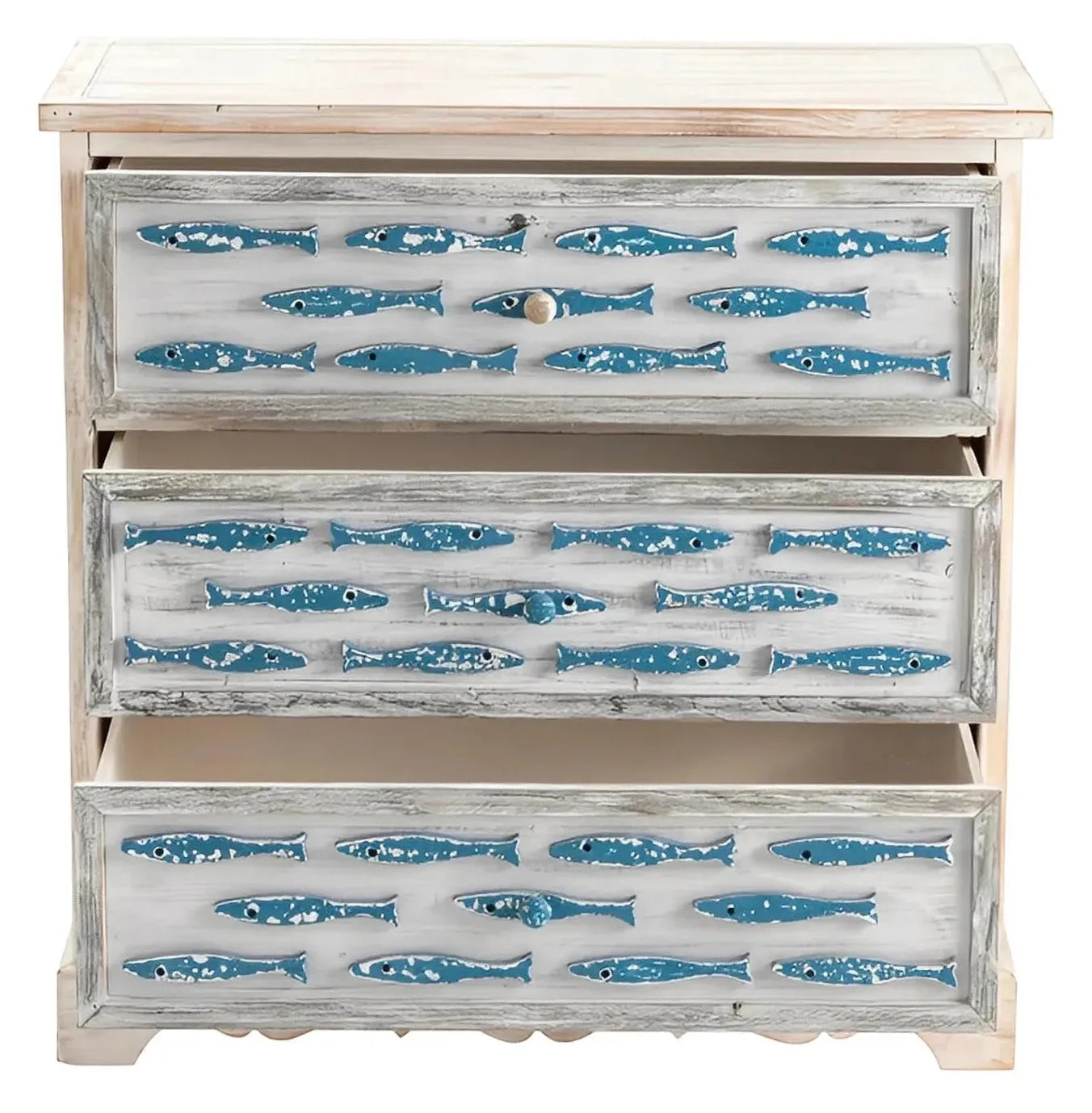 Wintuk Painted White Nightstands (2-Pack), Wood, Coastal, solid wood craftsmanship, durable construction