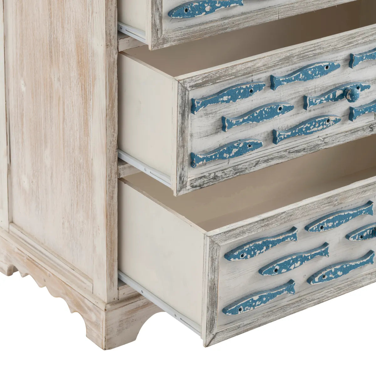 Wintuk Painted White Nightstands (2-Pack), Wood, Coastal, solid wood craftsmanship, durable construction