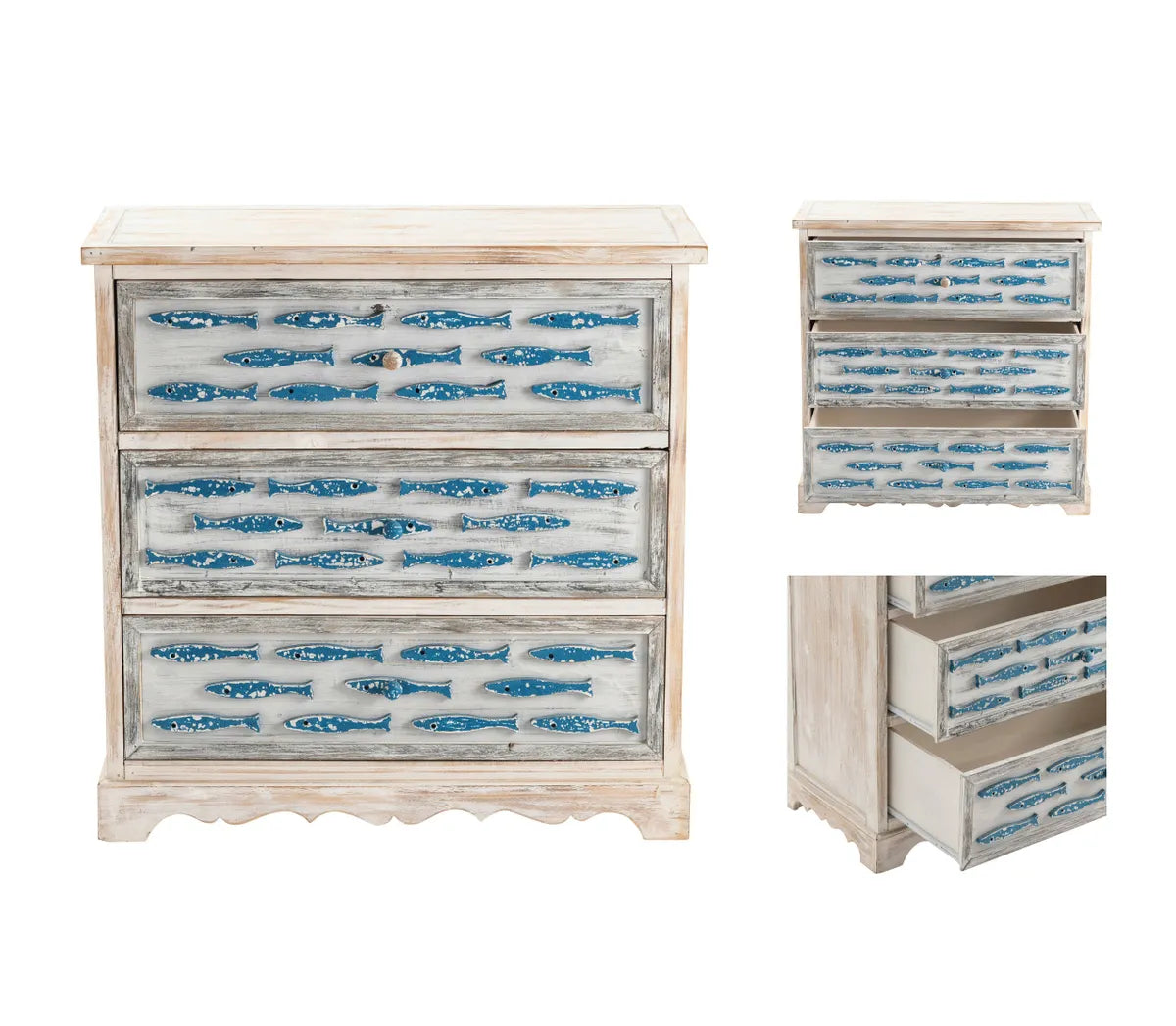 Wintuk Painted White Nightstands (2-Pack), Wood, Coastal, solid wood craftsmanship, durable construction