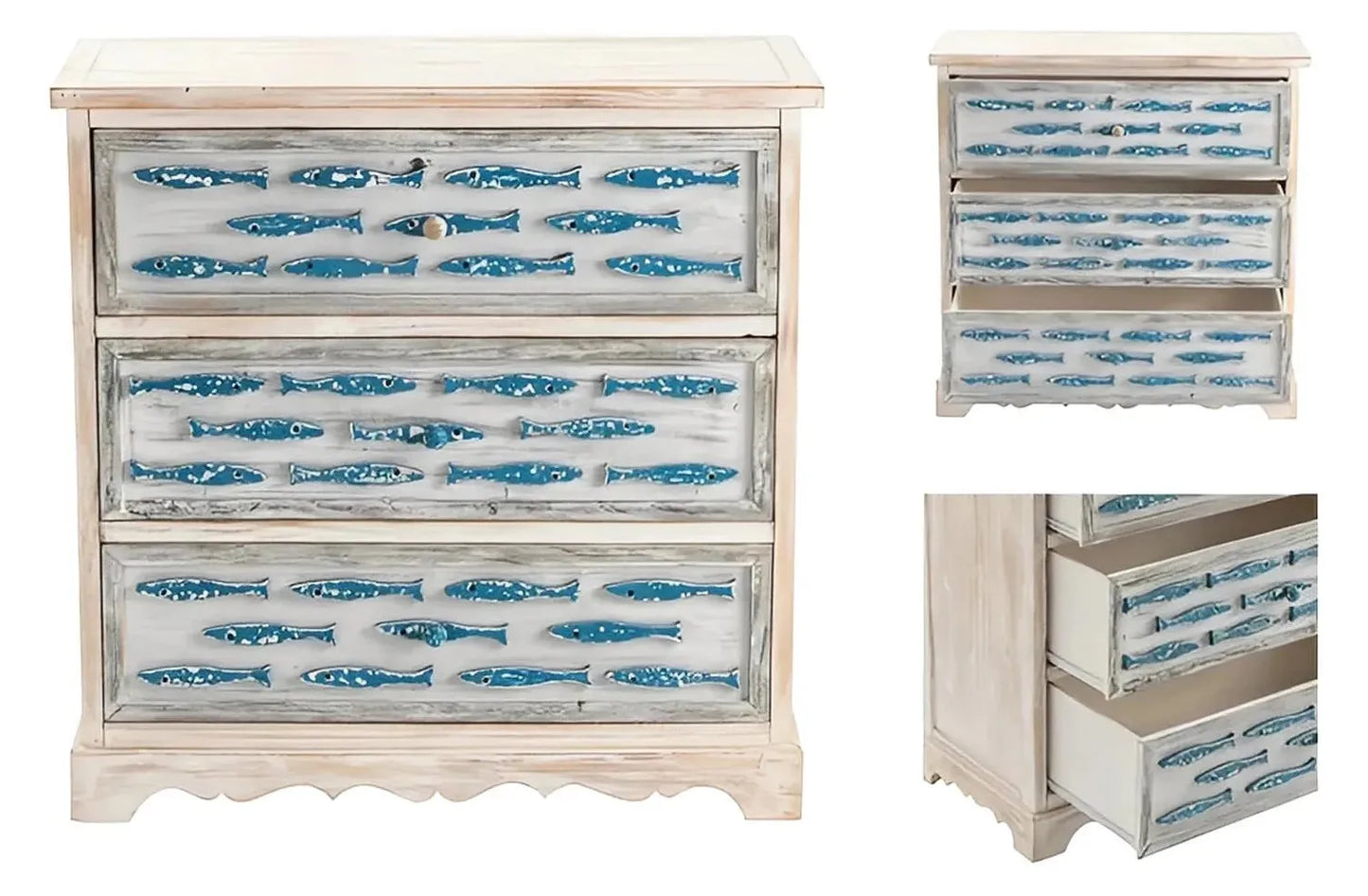 Wintuk Painted White Nightstands (2-Pack), Wood, Coastal, solid wood craftsmanship, durable construction