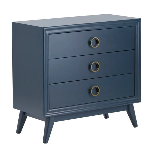 Bristol Painted Blue Nightstands (2-Pack), Mdf, Wood, Contemporary, Transitional, tapered legs, solid wood craftsmanship