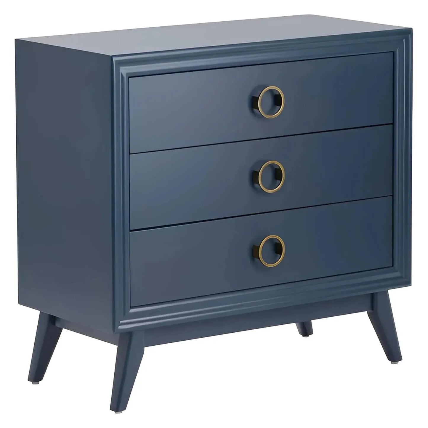 Bristol Painted Blue Nightstands (2-Pack), Mdf, Wood, Contemporary, Transitional, tapered legs, solid wood craftsmanship