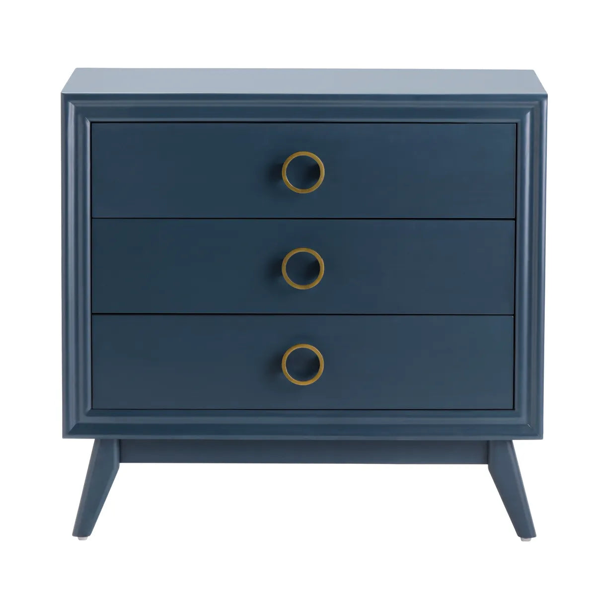 Bristol Painted Blue Nightstands (2-Pack), Mdf, Wood, Contemporary, Transitional, tapered legs, solid wood craftsmanship