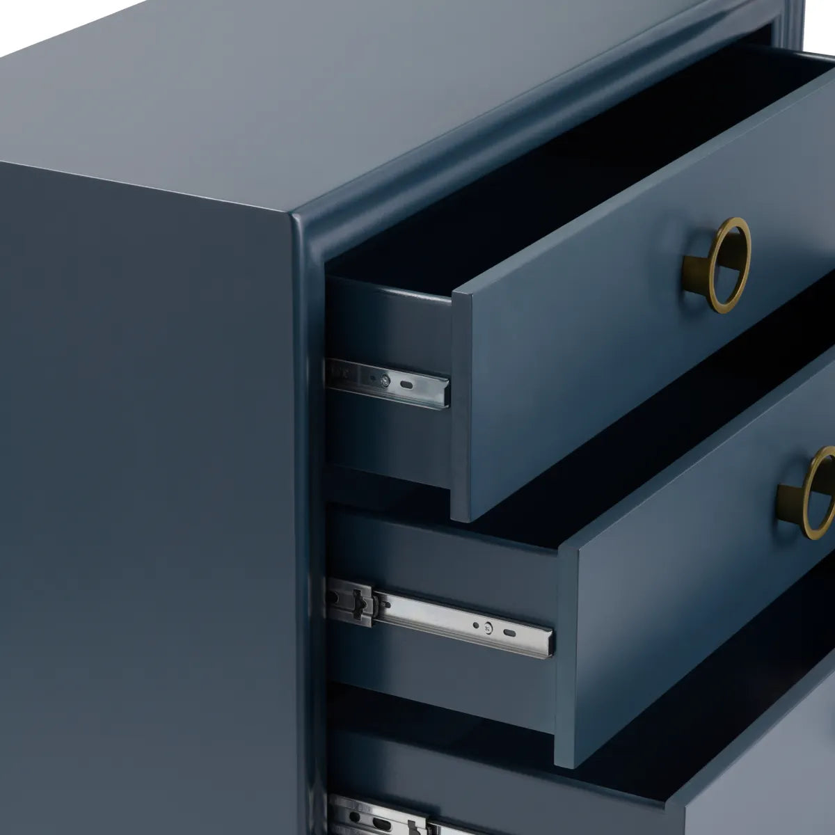 Bristol Painted Blue Nightstands (2-Pack), Mdf, Wood, Contemporary, Transitional, tapered legs, solid wood craftsmanship
