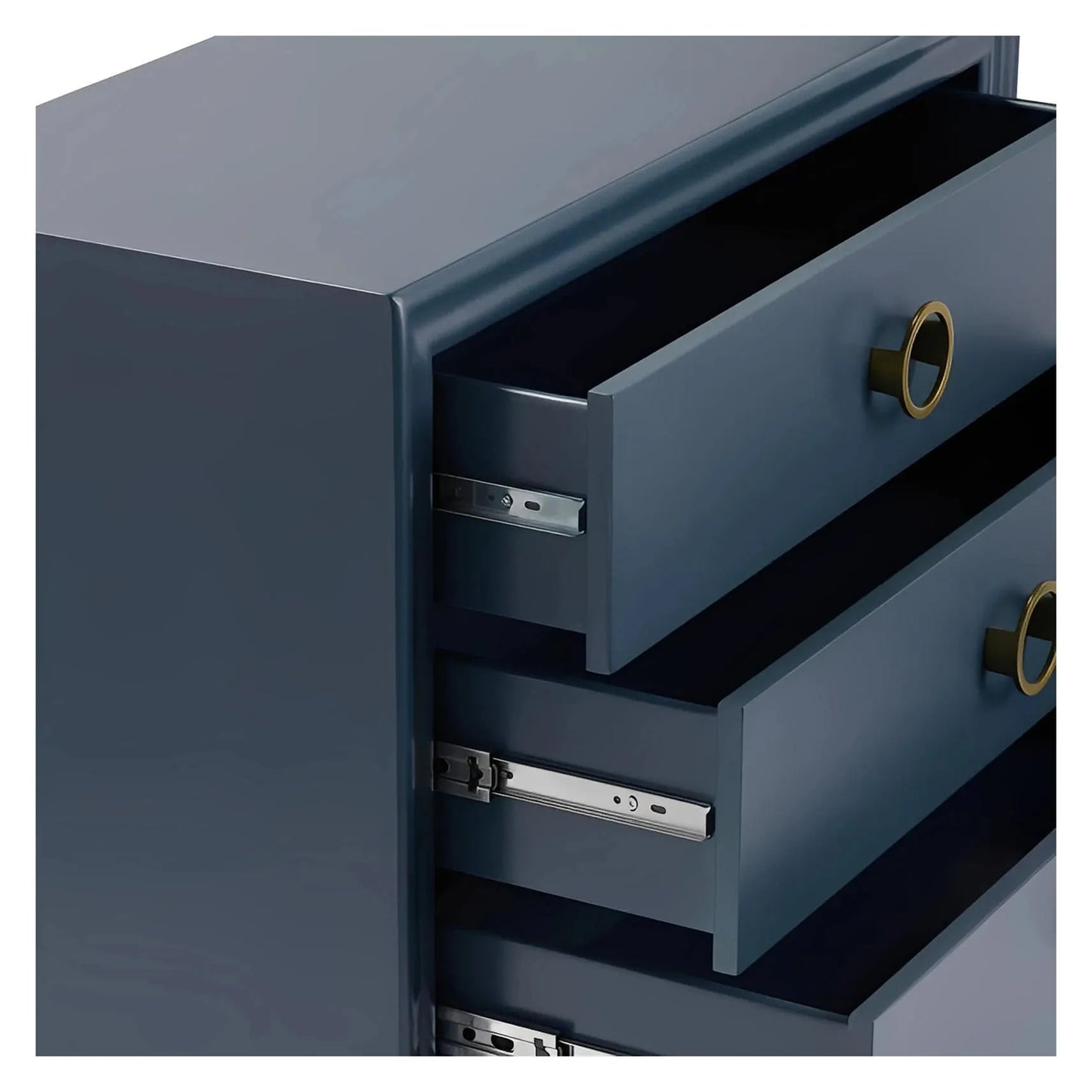 Bristol Painted Blue Nightstands (2-Pack), Mdf, Wood, Contemporary, Transitional, tapered legs, solid wood craftsmanship